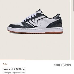 Vans Lowland 2.0 Black and White Men's Shoes
